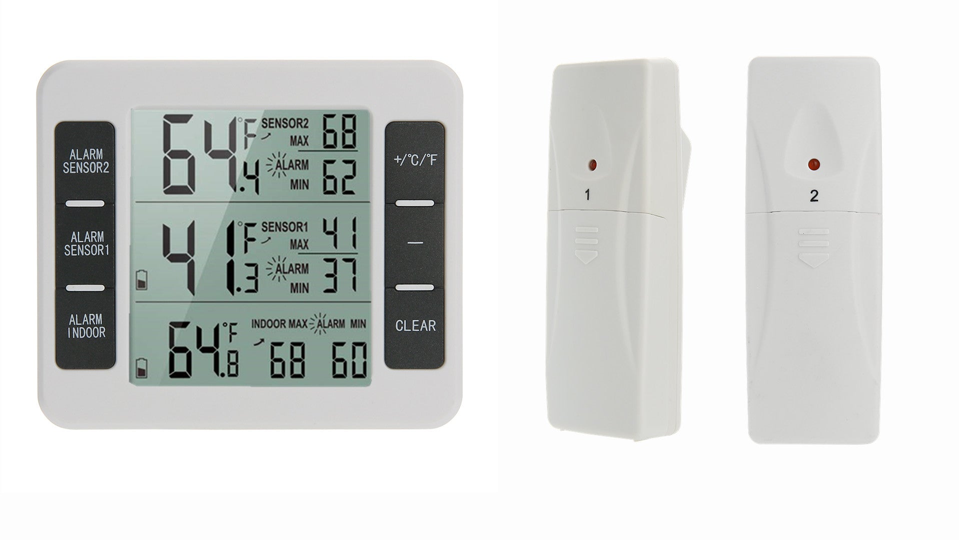Indoor/Outdoor Wireless Thermometer for Home & Refrigerator Use - GoBesty