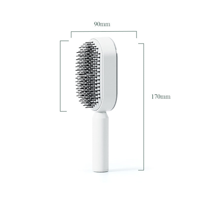 Self‑Cleaning Hair Brush – Promote Circulation, Reduce Hair Loss - GoBesty
