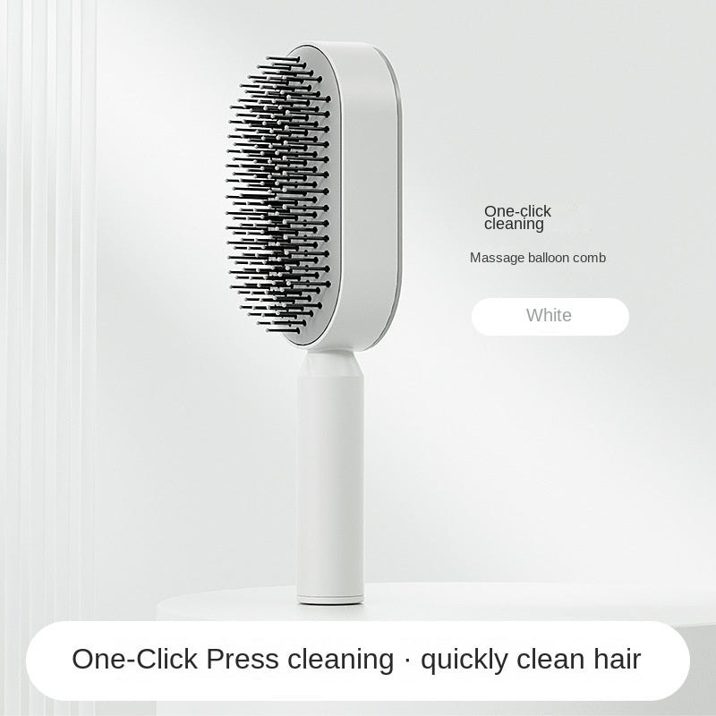 Self‑Cleaning Hair Brush – Promote Circulation, Reduce Hair Loss - GoBesty