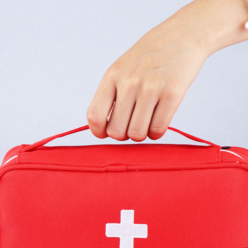 Outdoor & Travel First Aid Kit: Large Red Medical Bag - GoBesty
