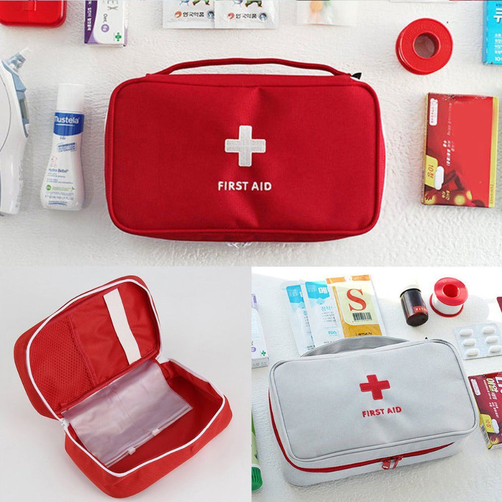 Outdoor & Travel First Aid Kit: Large Red Medical Bag - GoBesty