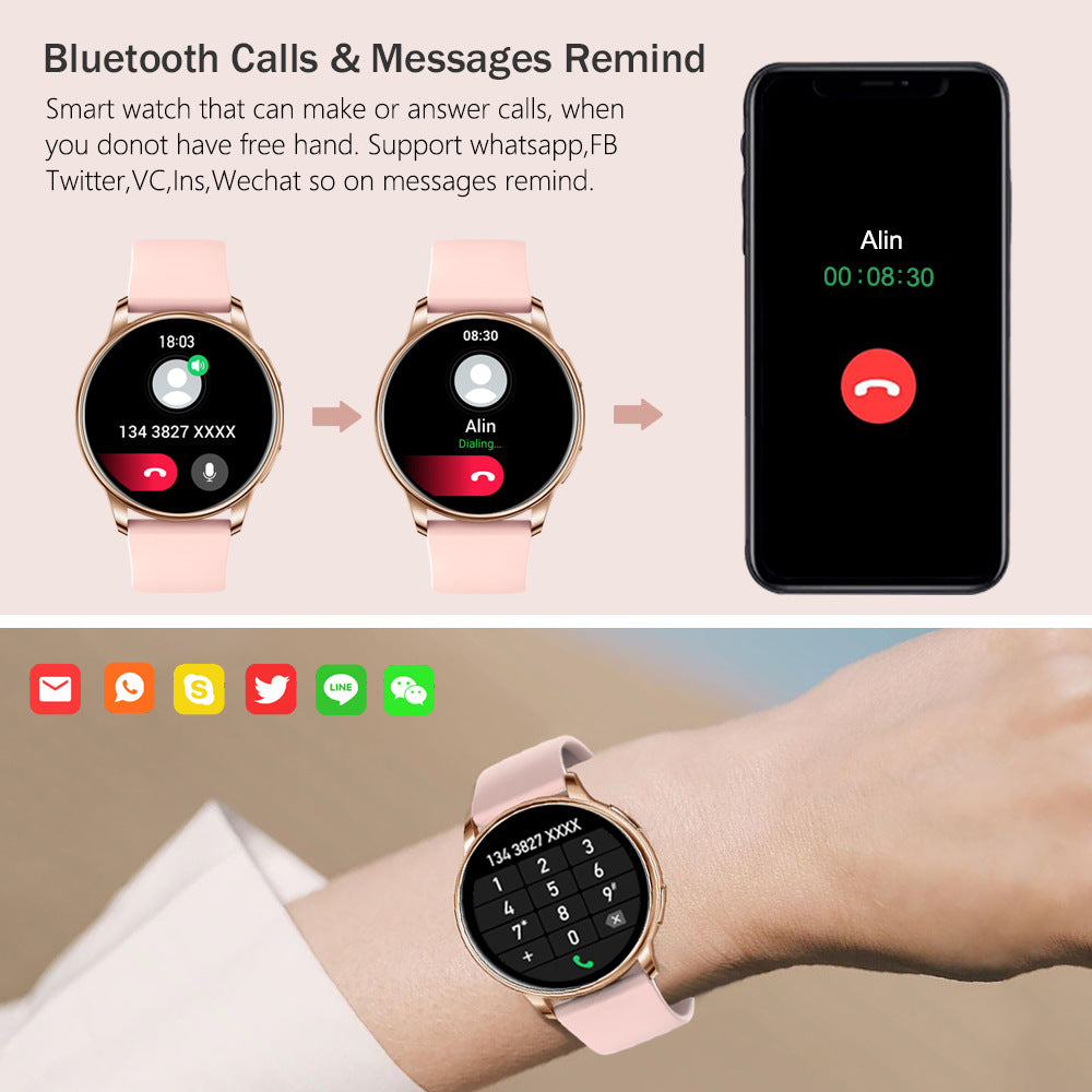 Track Health with Bluetooth Smart Watch: Heart Rate & BP - GoBesty