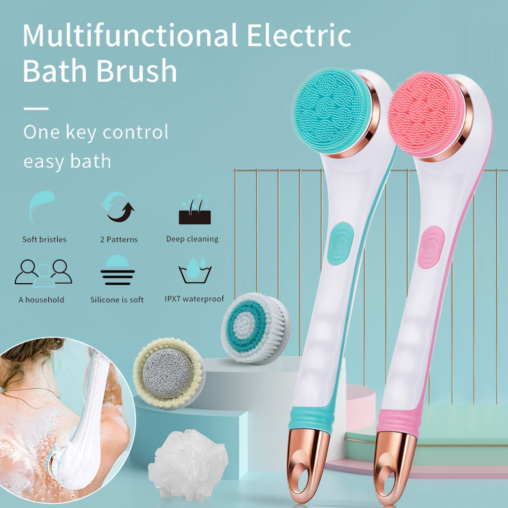 Electric Body Cleaning Brush: Waterproof, Rechargeable, 2 Speed - GoBesty